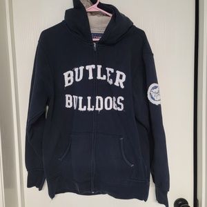 mens butler bulldogs full zip hooded sweatshirt